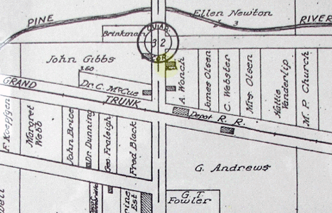 Goodells MI railroad map